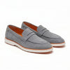 Hayes London | Velour Ash Grey - Italian Suede Leather Casual Loafer Shoes for Men – Smart, Breathable Summer-Walk Loafers
