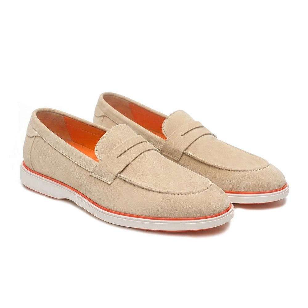 Hayes London | Velour Beige - Italian Suede Leather Casual Loafer Shoes for Men – Smart, Breathable Summer-Walk Loafers