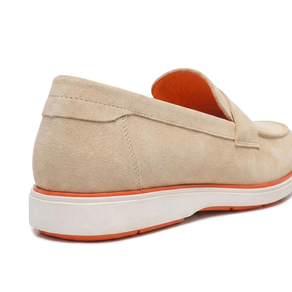 Hayes London | Velour Beige - Italian Suede Leather Casual Loafer Shoes for Men – Smart, Breathable Summer-Walk Loafers