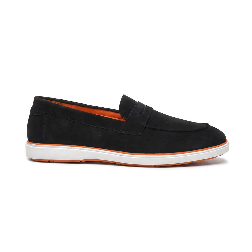 Hayes London | Velour Black - Italian Suede Leather Casual Loafer Shoes for Men – Smart, Breathable Summer-Walk Loafers