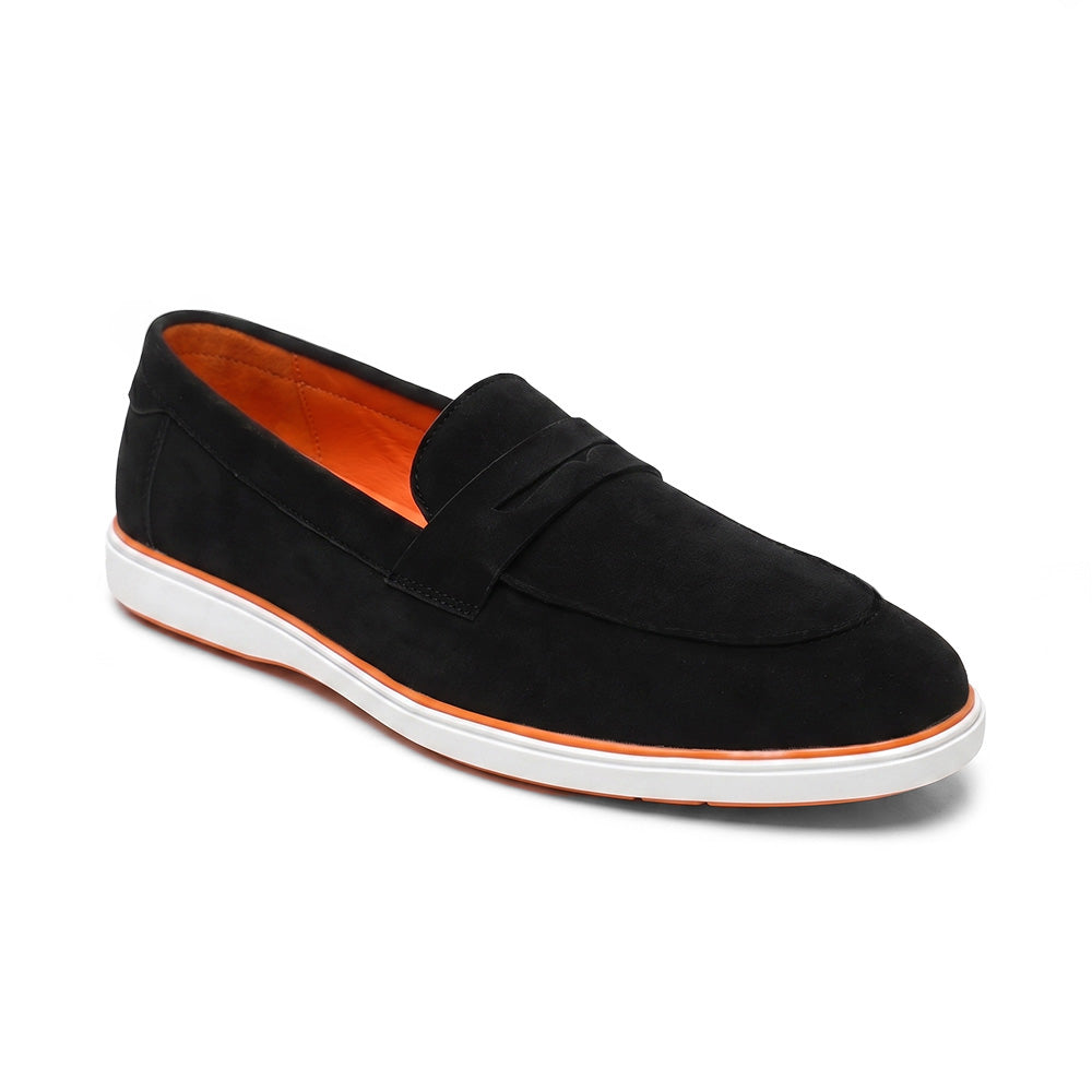Hayes London | Velour Black - Italian Suede Leather Casual Loafer Shoes for Men – Smart, Breathable Summer-Walk Loafers