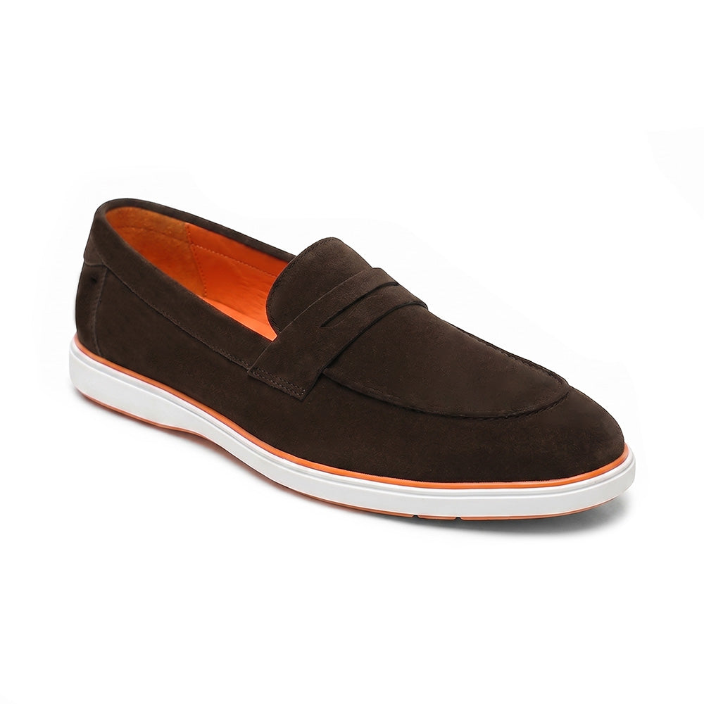 Hayes London | Velour Brown - Italian Suede Leather Casual Loafer Shoes for Men – Smart, Breathable Summer-Walk Loafers