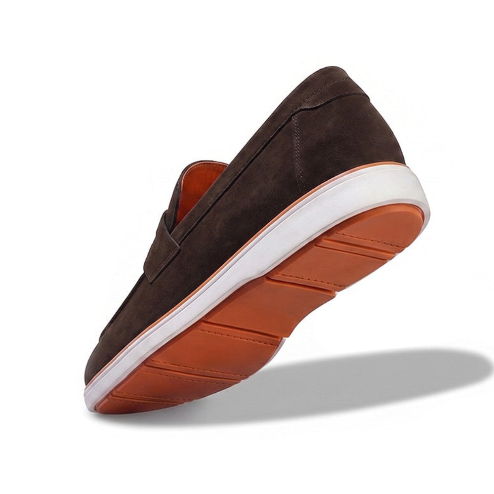 Hayes London | Velour Brown - Italian Suede Leather Casual Loafer Shoes for Men – Smart, Breathable Summer-Walk Loafers