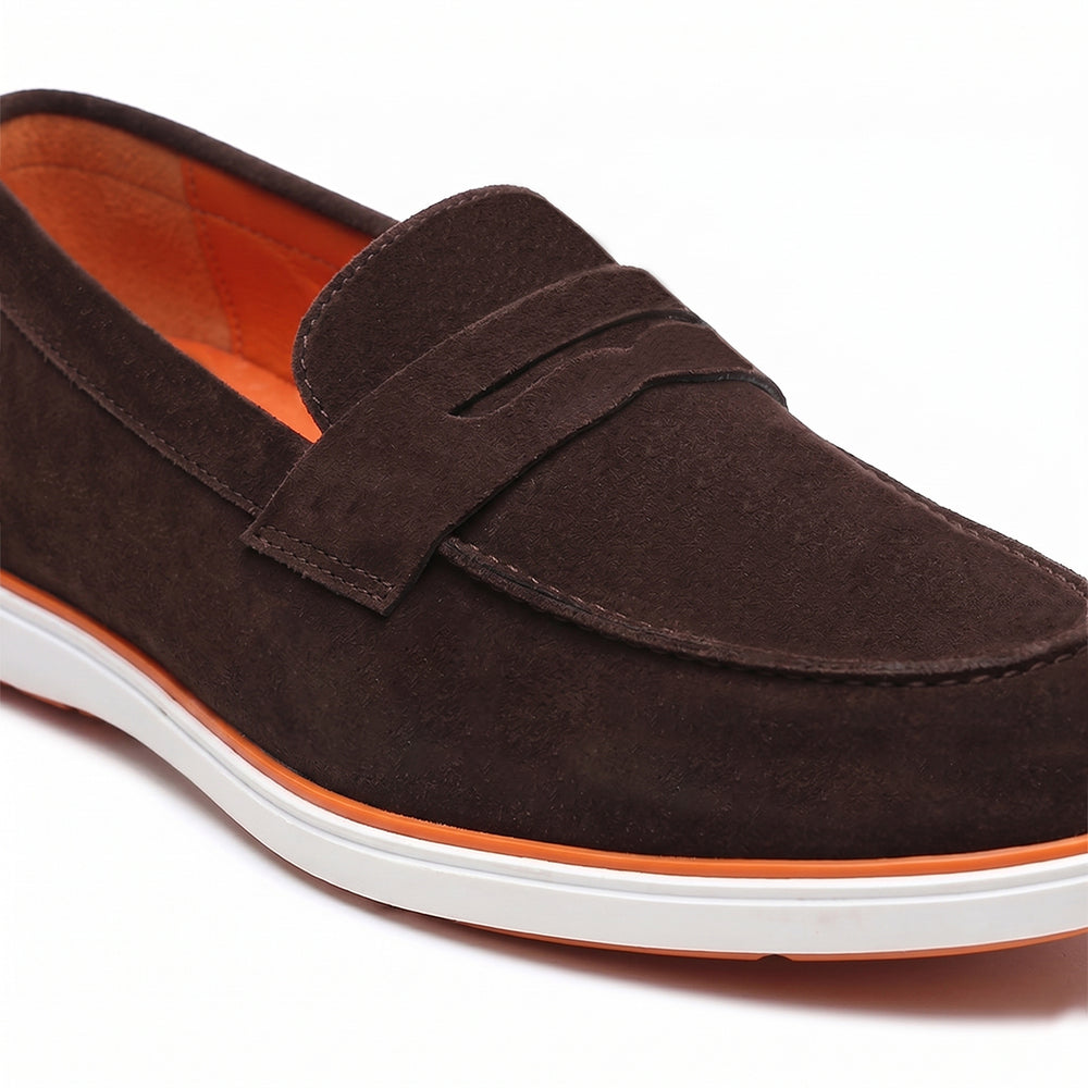 Hayes London | Velour Brown - Italian Suede Leather Casual Loafer Shoes for Men – Smart, Breathable Summer-Walk Loafers